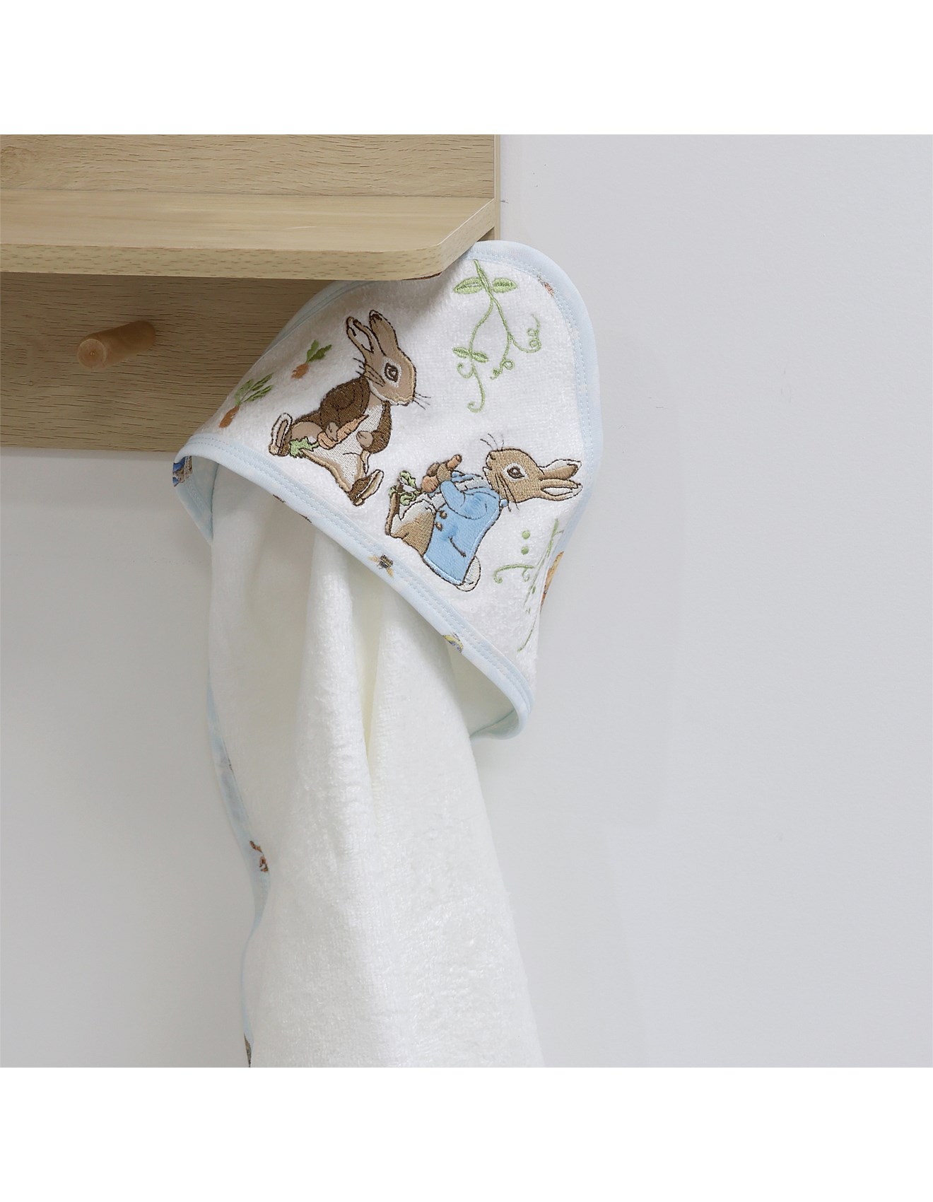 Bubba Blue Peter Rabbit & Benjamin Bunny Hooded Towel | David Jones