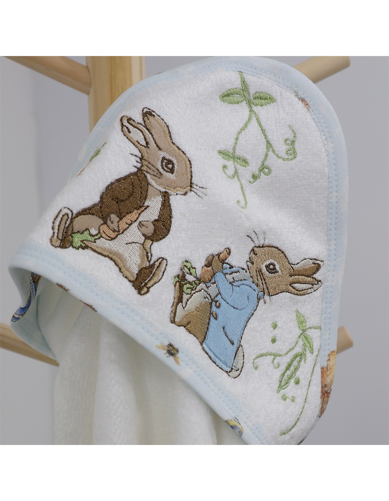 Bubba Blue Peter Rabbit & Benjamin Bunny Hooded Towel | David Jones