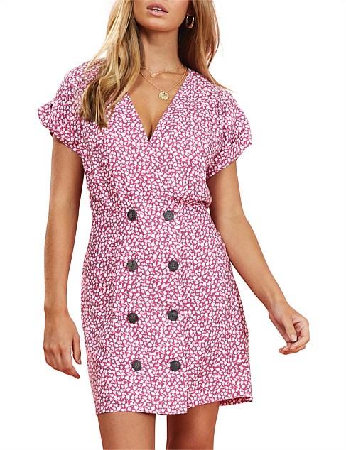 dusty rose mini dress