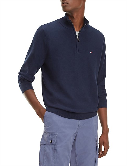 Download Men - FINE STRUCTURED ZIP MOCK