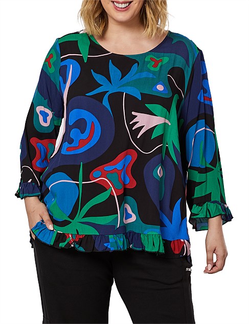 Clarity By Threadz Print Top | David Jones