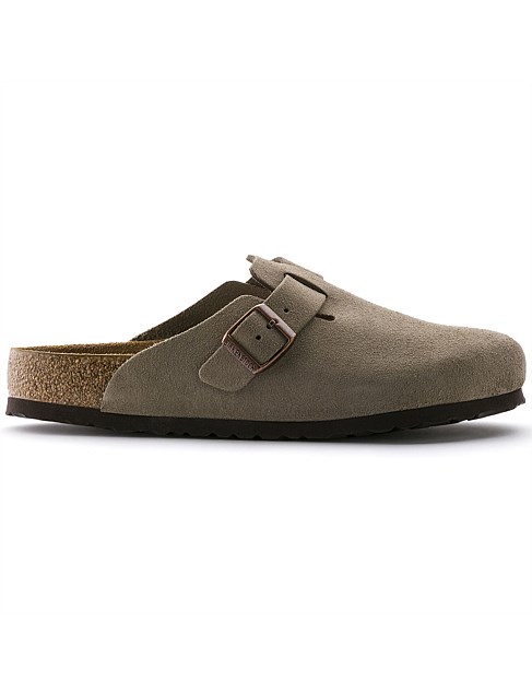 Birkenstock Boston Soft Footbed Suede Slip On Taupe | David Jones