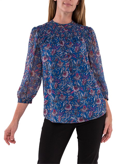 David Jones Women S Clothing Sale 2026.David Jones Long Sleeve Shirred Front Blouse | David Jones