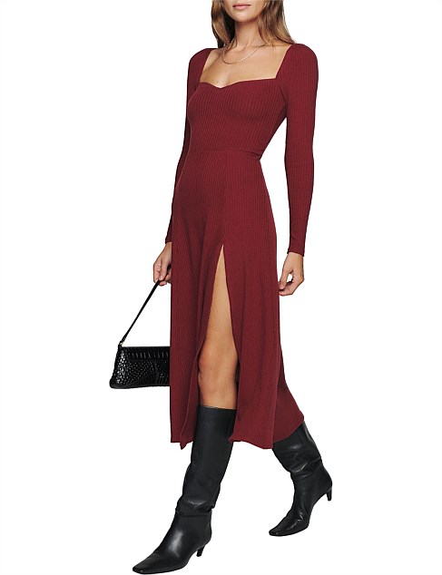 Reformation Banks Knit Midi Dress David Jones