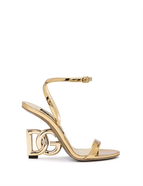 Dolce & Gabbana Dg Specchio Heel Leather Sandal | David Jones