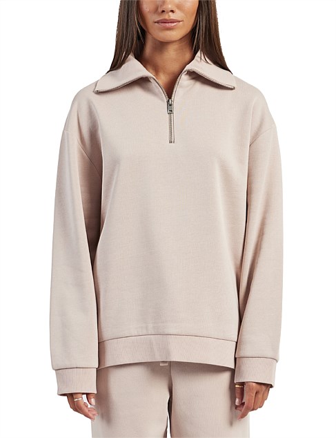 Academy Brand Academy 1/4 Zip Sweat | David Jones
