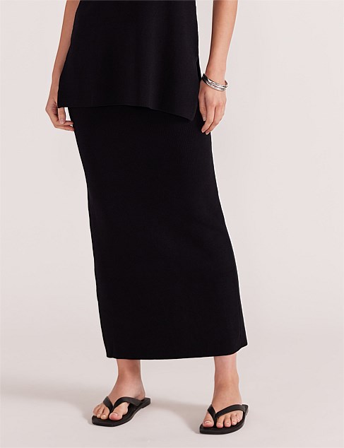 Staple the Label Kaia Knit Midi Skirt David Jones
