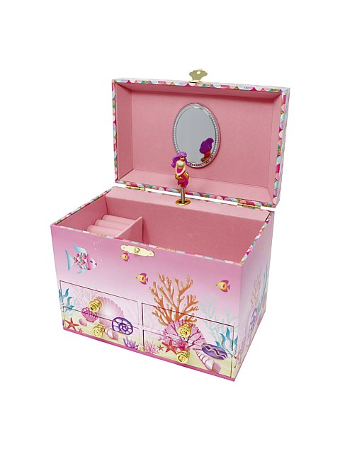 Pink Poppy Enchanted Medium Mermaid Jewellery Box | David Jones