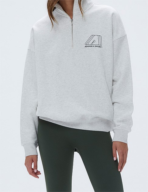 Adanola A Oversized Funnel Neck Zip Sweatshirt | David Jones