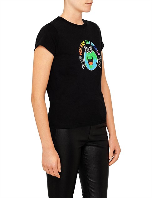Balenciaga You Are the World Fitted T-shirt | David Jones