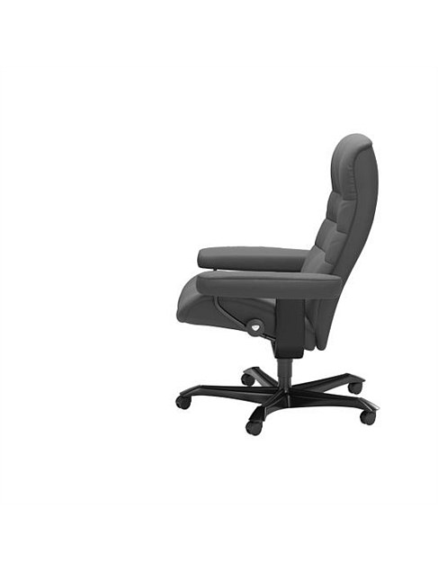 Stressless Opal M Office Chair Batick Grey/black David Jones