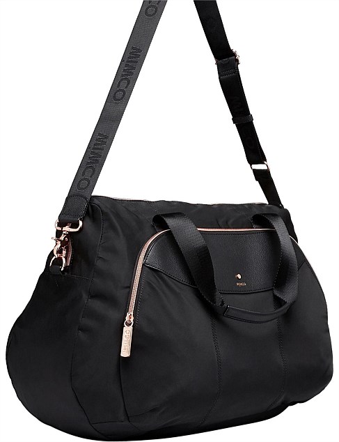 Black Mimco Weekender Travel Bag Mimco Vista Weekender Travel Bag