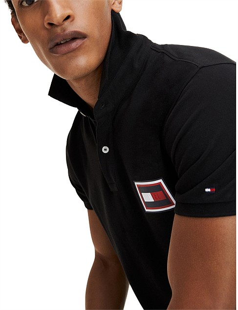 Men's Polo Tops: Branded Polos & more | David Jones - Tommy Hilfiger Short Sleeve Polo