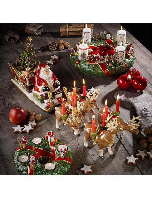 Villeroy & Boch 汽車とサンタと動物達　置き物 Villeroy & Boch Christmas Toys Memory Santa's Sleigh Ride | David