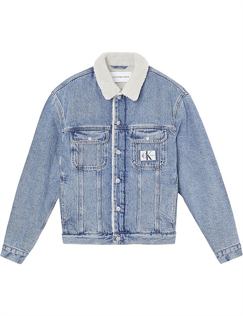 Calvin Klein Jeans Women's Denim Sherpa Jacket Calvin Klein