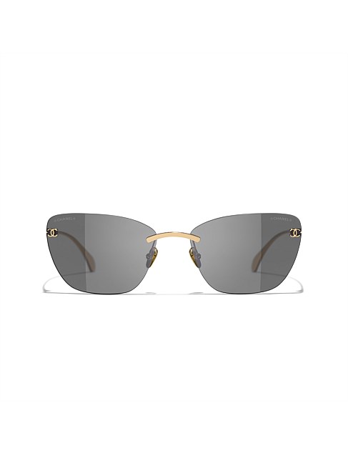 Chanel Irregular Gold Dark Grey Sunglasses | David Jones