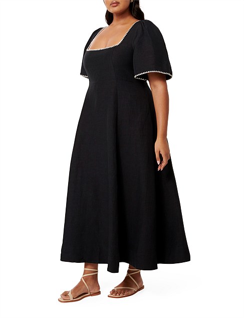 Forever New Cici Curve Contrast Whip Stitch Midi Dress David Jones