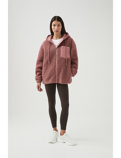 Aje Athletica Sherpa Full Zip Jacket 769 | David Jones