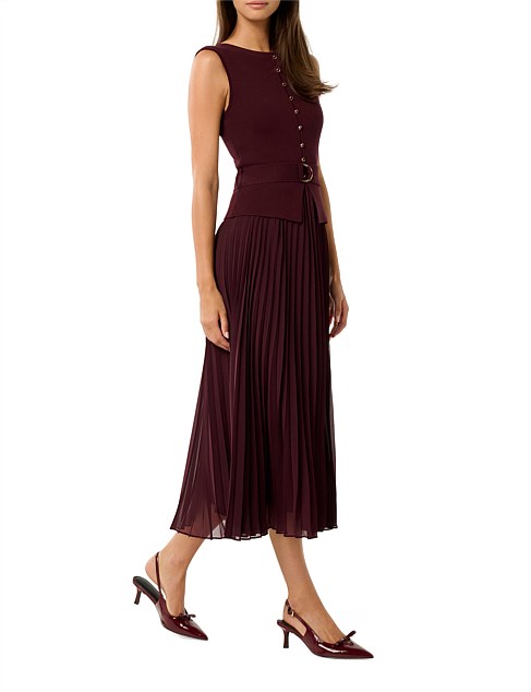 【Tarte Tatin】Garnier Pleated Dress Forever New Lelani Pleated Hem Midi Dress | David Jones