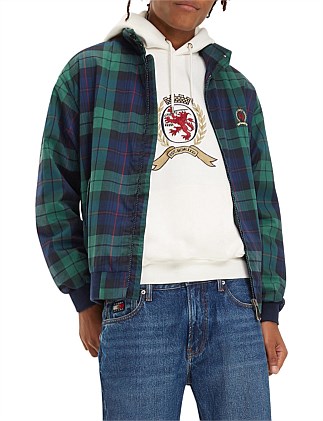 tjm plaid crest hoodie