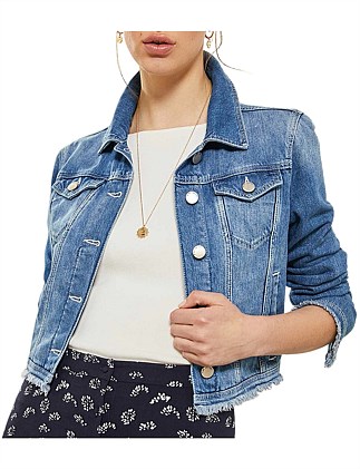 mint velvet cropped denim jacket