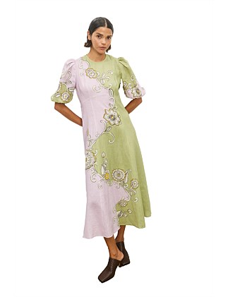 Alemais Sora Midi Dress Print Size 8 - Image 2