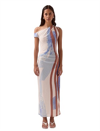 Sovere Hunter Mesh Maxi Dress Blue Size 8 - Image 2