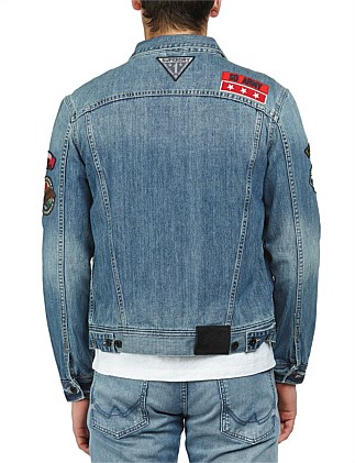 superdry rogue patch trucker