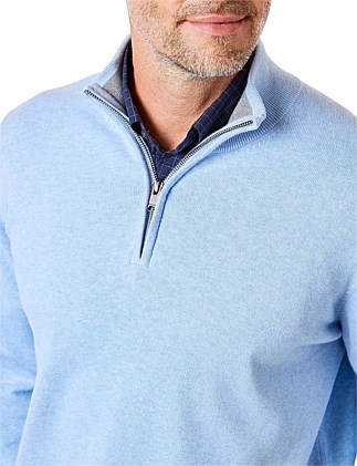 Gazman Cotton Stretch Half Zip | David Jones