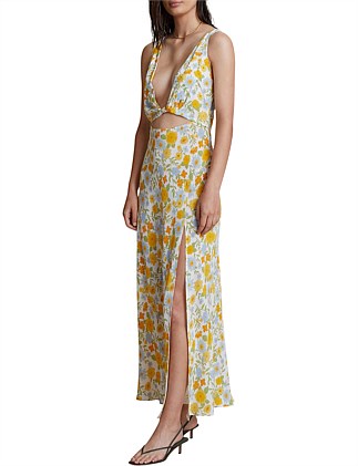 Bec & Bridge Yellow XS Sun Valley Polka Dot Midi Mid-length Casual Maxi Dress Size 2 (XS) - Tradesy