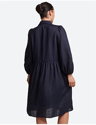 Eb&ive Studio Midi Shirt Dress Navy Size S/ AU 8 - Image 4