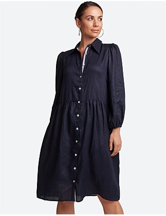 Eb&ive Studio Midi Shirt Dress Navy Size S/ AU 8 - Image 2