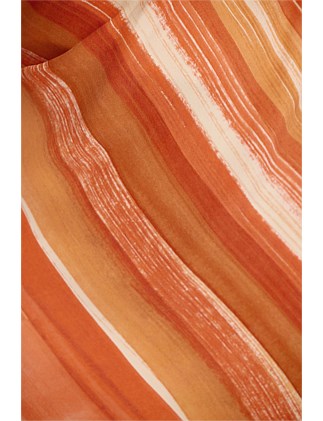 Significant Other Patrice Halter Mini Dress in Sherbet Stripe Size AU 10 - Image 4