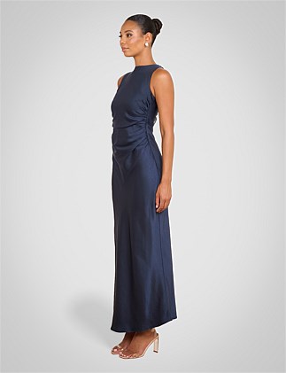 Pilgrim Gita Boat Neck Dress In Navy Size AU 10 - Image 2