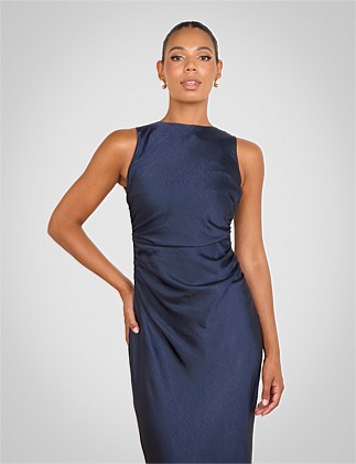 Pilgrim Gita Boat Neck Dress In Navy Size AU 10 - Image 5