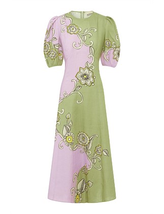 Alemais Sora Midi Dress Print Size 8 - Image 1