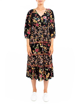 coast jones spot midi dress