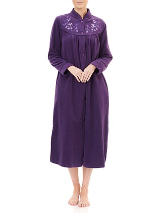 womens button through dressing gowns