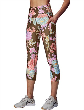 running bare floral tights