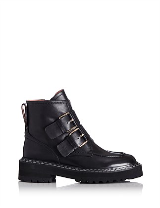 black high cut boots