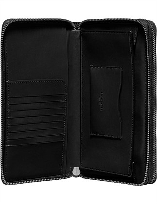 double zip travel organizer in signature canvas Coach