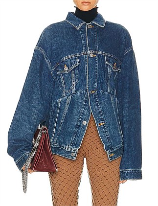 ジャケット・アウター BALENCIAGA SWING DENIM JACKET 34 Balenciaga Swing Denim Jacket Black Size 40 New | eBay