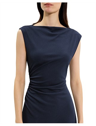 新品 Theory　Sweater Jersey Boat Neck Dress Crepe Jersey Draped Boatneck Dress | Theory