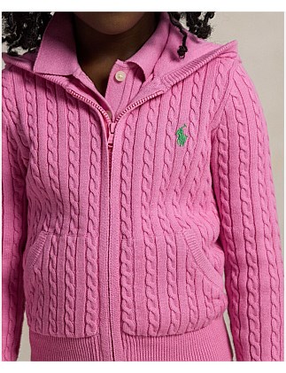 Polo Ralph Lauren Kids Mini-cable Cotton Full-zip Hoodie (2-6.5
